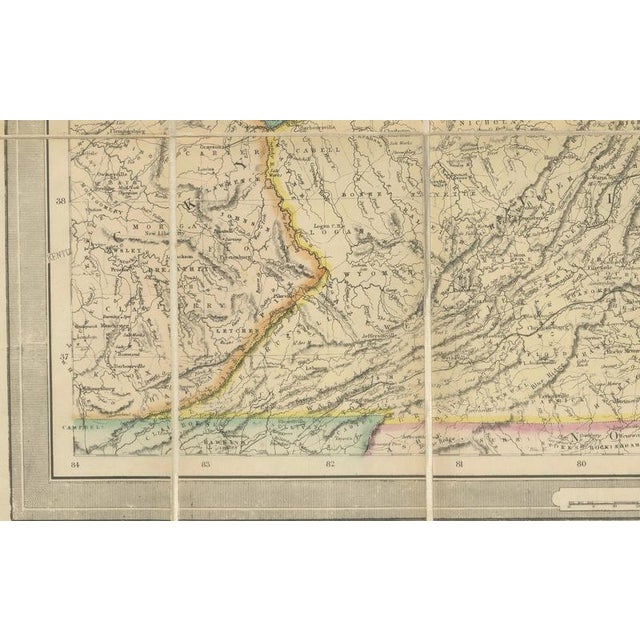 Cream American Civil War Seat of War Map, 1861 For Sale - Image 8 of 12