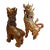 Mid-20th Century Gilt Wooden Fu Dog Sculptures For Sale