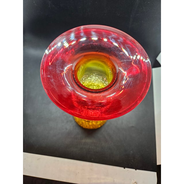 Contemporary Contemporary Gorgeous Designs Amberina Vase For Sale - Image 3 of 4
