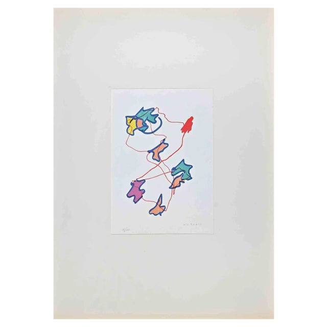 Giulio Turcato, Abstract Composition, Lithograph, 1973 For Sale