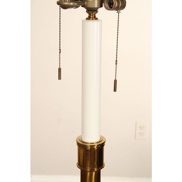 Vintage Brass Floor Lamp With Shade For Sale - Image 14 of 18
