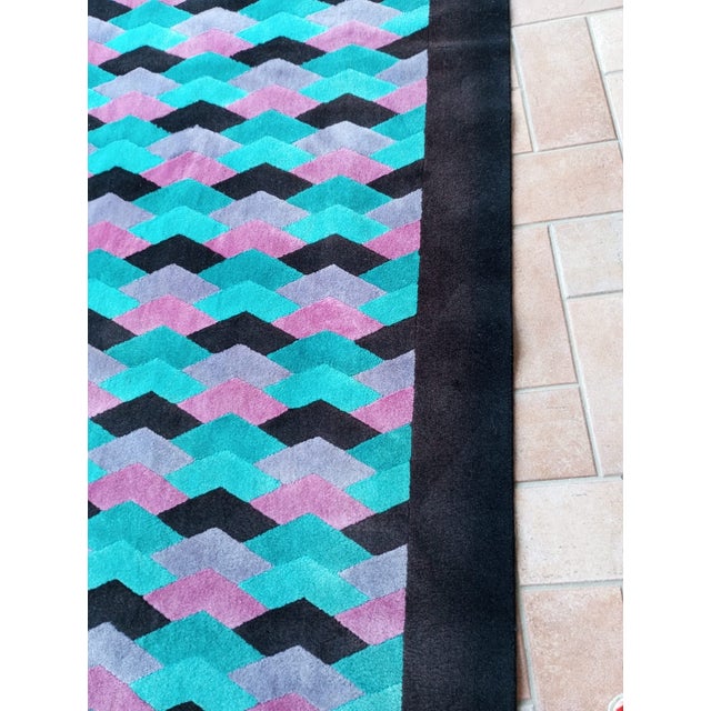 Wool Rug by Missoni for T & J Vestor, Italy, 1980s For Sale - Image 12 of 16