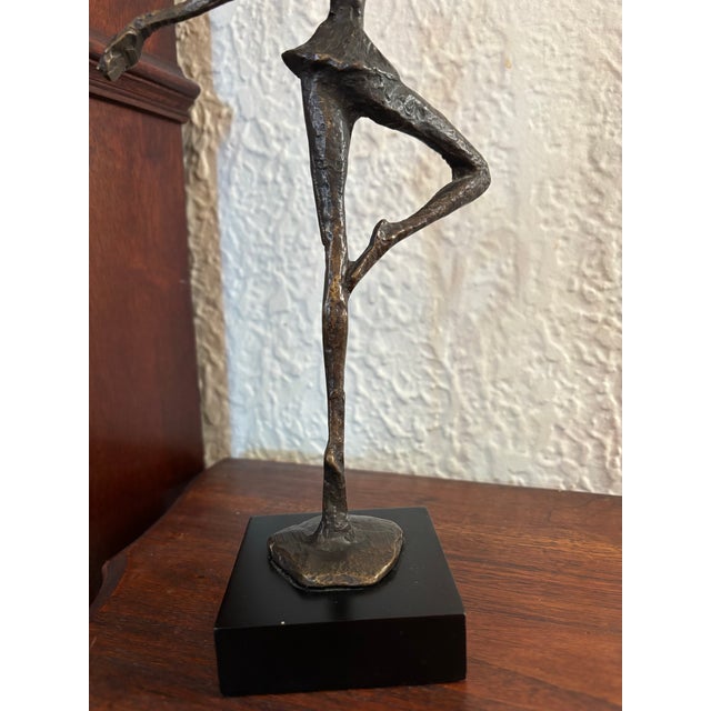 Vintage Modern Brutalist Bronze Ballerina For Sale - Image 6 of 7