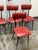 Red Italian Circa 1930's Modernist Dining Chairs, Set of Four For Sale - Image 8 of 12
