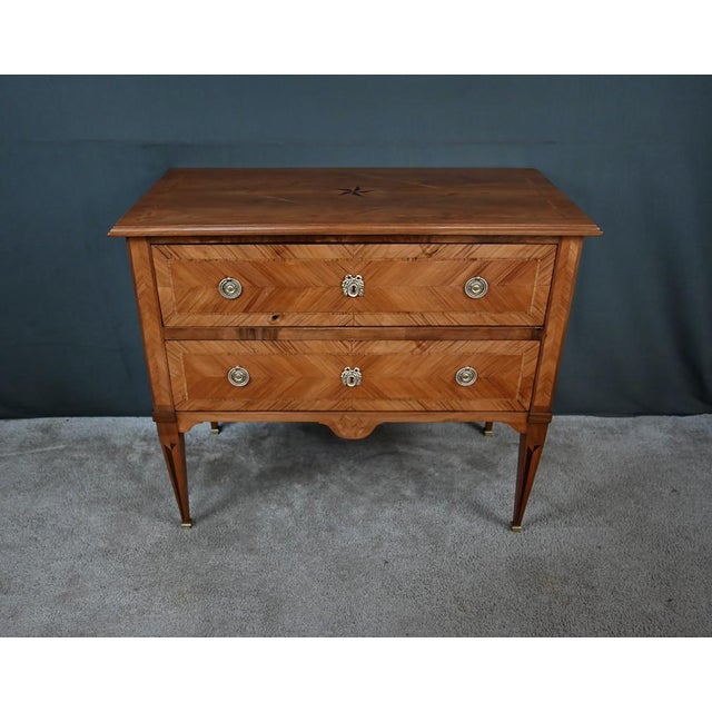 Louis XVI Style Marquetry Commode, 1900s For Sale - Image 12 of 18