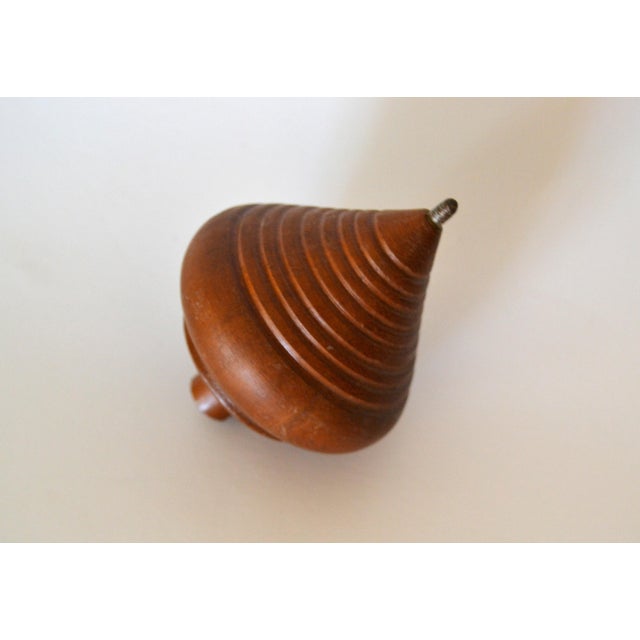 Vintage wooden spinning top cheap