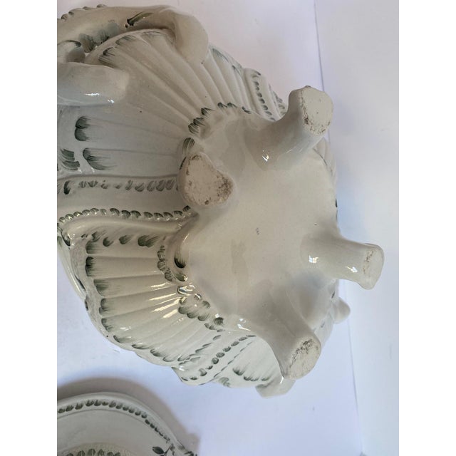 Vintage French Hand-Painted Faience Soup Tureen For Sale - Image 10 of 12