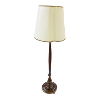 Vintage French Wooden Lighting Floor Lamp For Sale