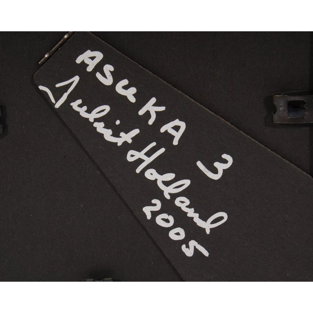 Tan 2005 Signed Juliet Holland “Asuka 3” Mixed Media Collage For Sale - Image 8 of 8
