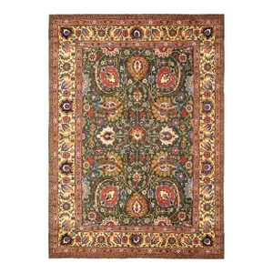 Antique Persian Tabriz Oriental Carpet in Room Size with Palmettes