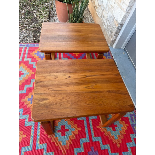 1960s Teak Side Table Set For Sale - Image 9 of 9