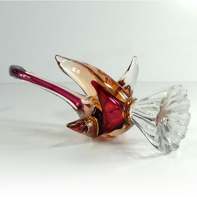 Italian Sommerso Murano Glass Duck, 1970s For Sale - Image 9 of 11