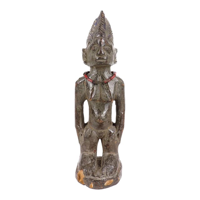 Early 20th Century Yoruba Ibeji Female Miniature Figure 11 Inch Nigeria For Sale