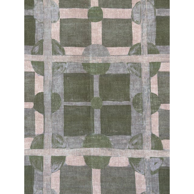 Traditional Molly Cotton Fabric in Moss by Lulie Wallace 8 Yards For Sale - Image 3 of 5