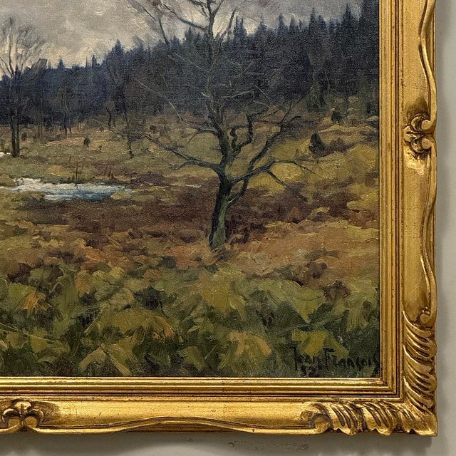 Framed Oil Painting on Canvas by Jean Francois (1903-1977) 'St. Hubert Forest' For Sale - Image 9 of 16