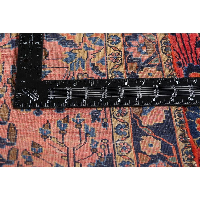 Textile Antique Red Persian Sarouk Rug, 02'06 X 04'10 For Sale - Image 7 of 10