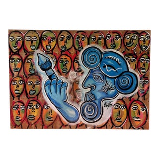 Rare, Monumental Picasso Style Painting, Peter Keil and Mike Mozart (MiMo) Collaboration For Sale