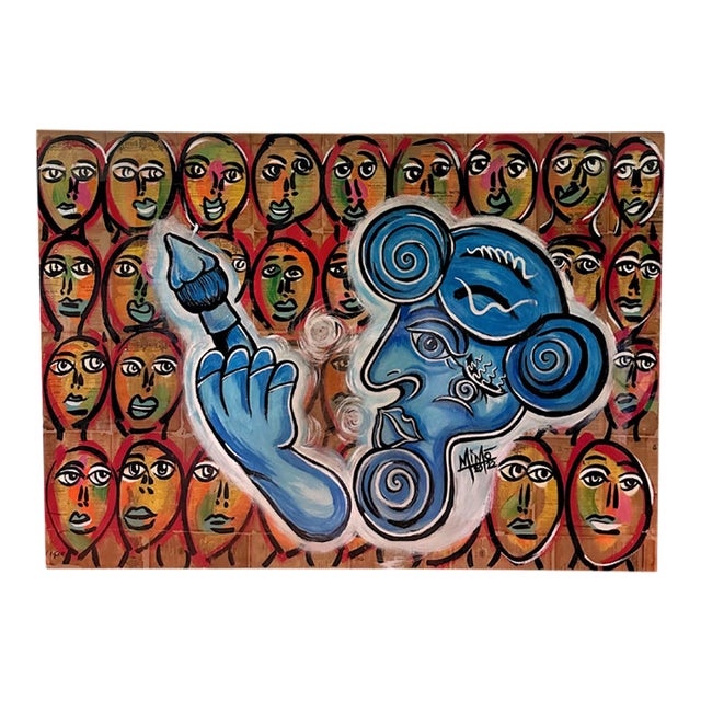 Rare, Monumental Picasso Style Painting, Peter Keil and Mike Mozart (MiMo) Collaboration For Sale