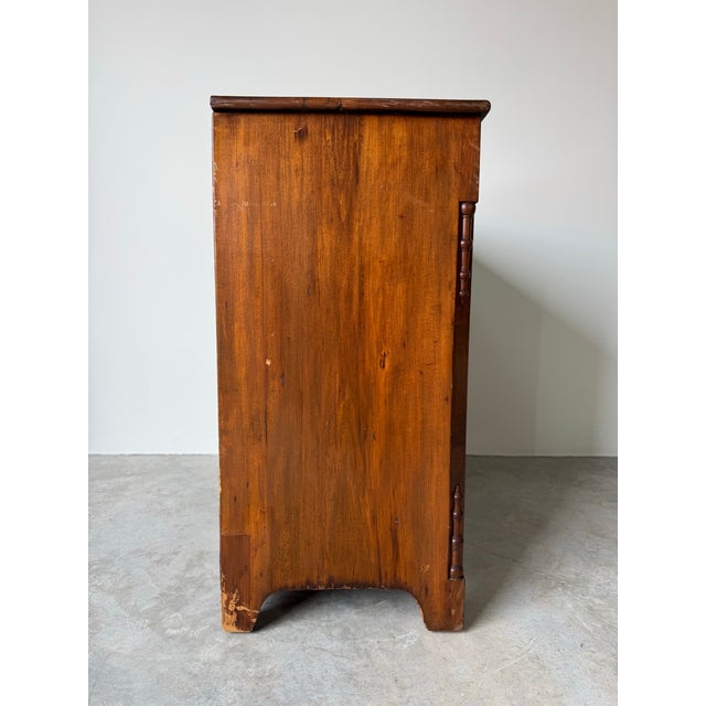 Brown Antique Sheraton / Empire Flame Mahogany Chest of Drawers For Sale - Image 8 of 12