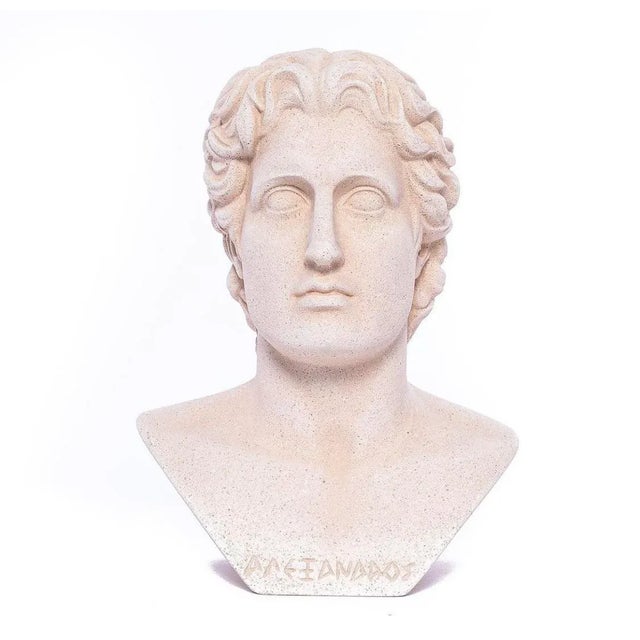 Vintage Sandstone Alexander Bust For Sale In Los Angeles - Image 6 of 6