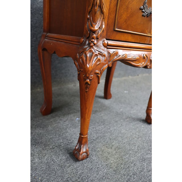 Mahogany Claw and Ball Two Drawer Nightstand For Sale - Image 4 of 12