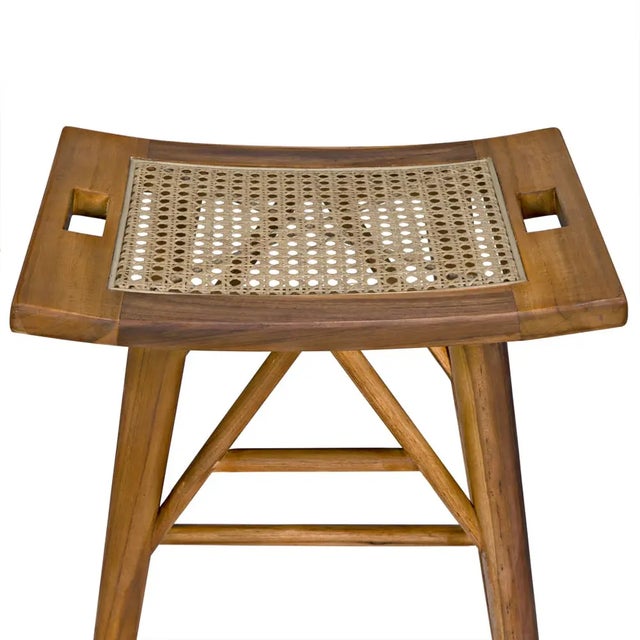Mid-Century Modern Murphy Counter Stool, Teak For Sale - Image 3 of 5