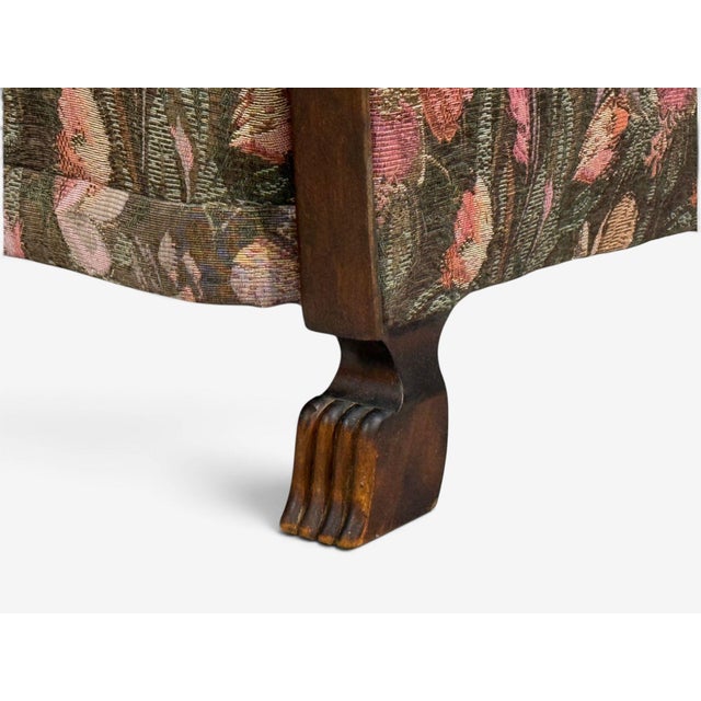 Swedish Modern, Art Deco Lounge Chairs, Stained Birch, Fabric, Sweden, 1940s For Sale - Image 11 of 13