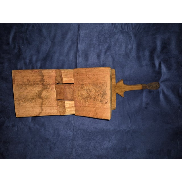 Wood Vintage Mbuzi, a Traditional Folding Coconut-Grater Stool For Sale - Image 7 of 10