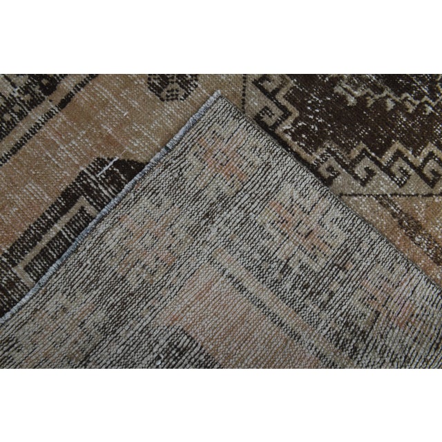 Turkish 1970s Vintage Handmade Wool Cotton Beige Runner Rug For Sale - Image 3 of 11