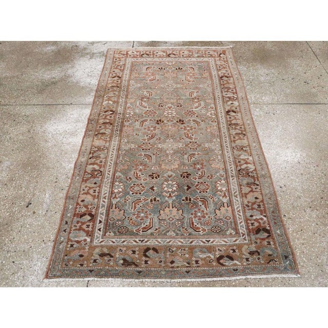 Galerie Shabab Collection Early 20th Century Persian Malayer Throw Rug For Sale - Image 4 of 10