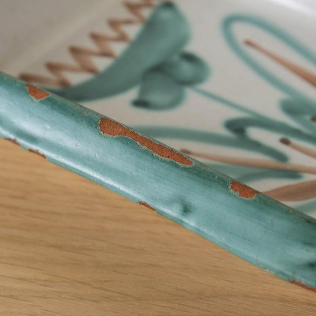 1950s French Ceramic Flower Dish by Robert Picault, Vallauris For Sale In Los Angeles - Image 6 of 12