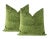 Not Yet Made - Made To Order 22" Olive Antelope Cut Velvet Pillows - a Pair For Sale - Image 5 of 5