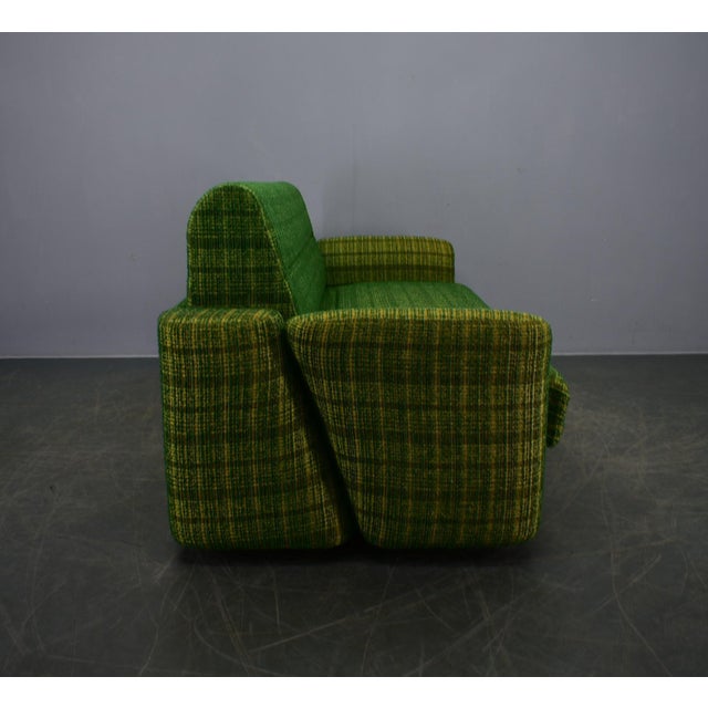 Green Vintage Italian Three-Seater Sofa in Green, 1970s For Sale - Image 8 of 18