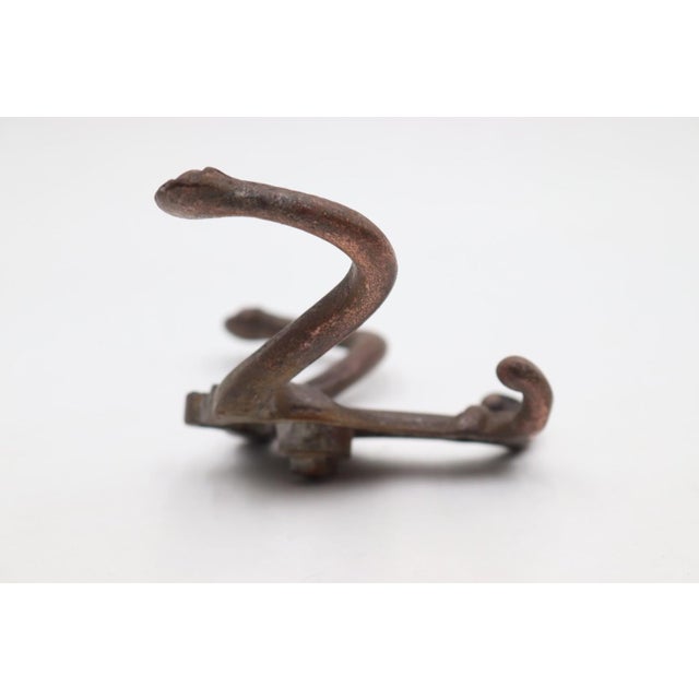 Pair of Victorian Cast Iron Antique Hall Tree Hooks For Sale - Image 6 of 7