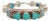 Nepal Design Turquoise & Silver Bohemian Bracelet For Sale