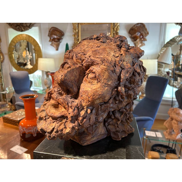 20th Century Terracotta Bust Sculpture of a Classical Greek For Sale - Image 10 of 10