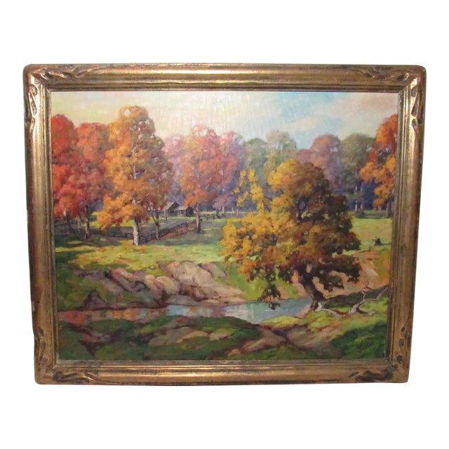 Landscape Painting by George Jensen For Sale