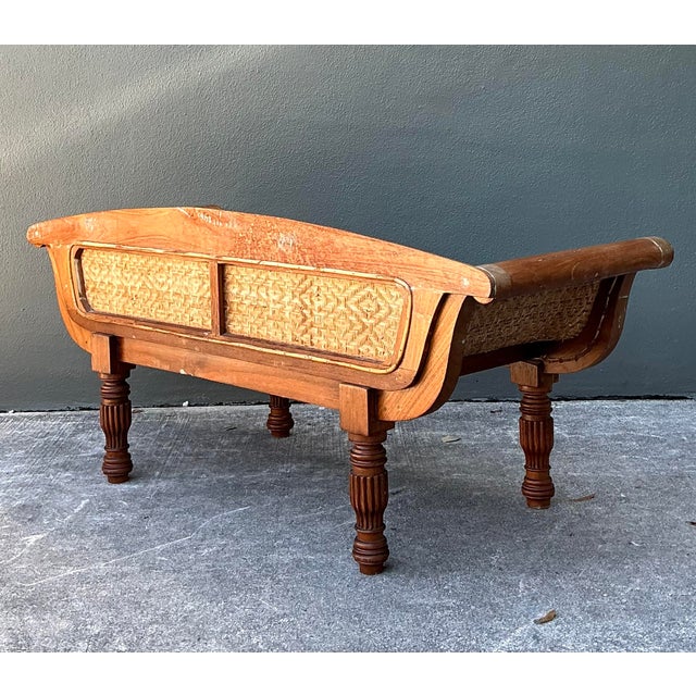 Vintage Anglo Indian Cane Settee For Sale In West Palm - Image 6 of 12