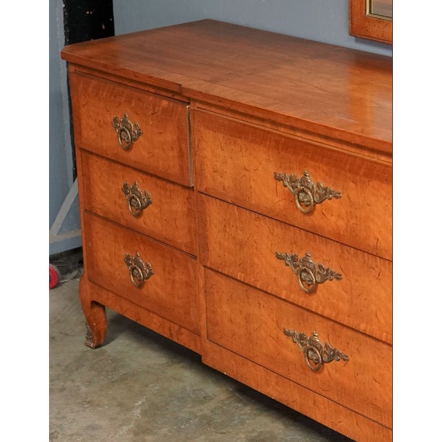 Late 20th Century Late 20th Century Henredon French Provincial Large 9 Drawer Dresser – Louis XVI Style Walnut, Mid-Century American Fine Furniture For Sale - Image 5 of 9