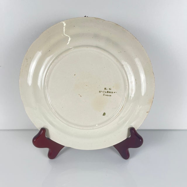 Barbotine Fruit Plates from KG St Clément, Late 19th Century, Set of 4 For Sale - Image 13 of 18