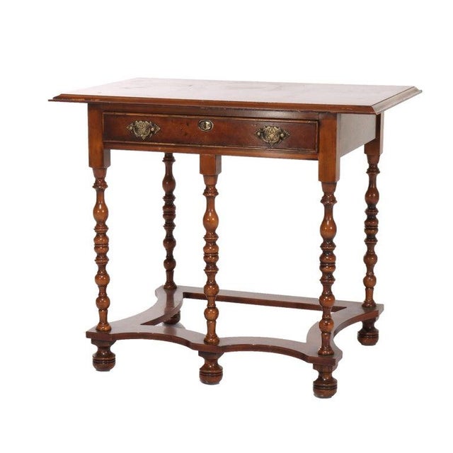 Yorkshire High Point Elizabethan Burl Hall Table 20th C For Sale - Image 6 of 11