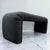 Wood Vintage Sculptural Black Upholstered Waterfall Bench For Sale - Image 7 of 10