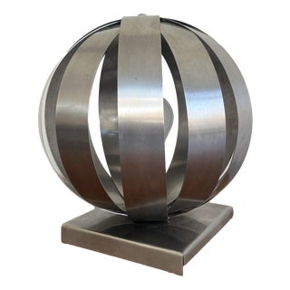Chrome Moon Table Lamp For Sale