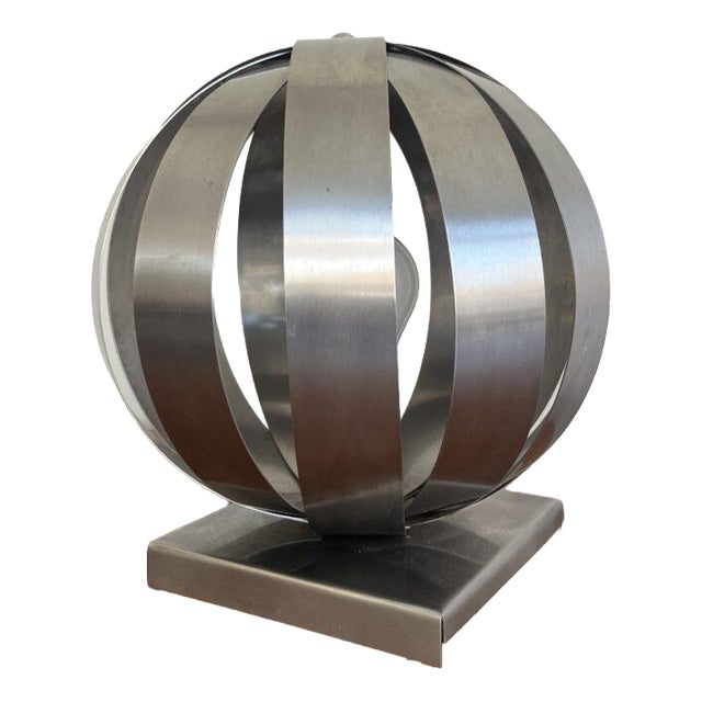 Chrome Moon Table Lamp For Sale