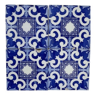 Earthenware Tiles, Set of 4 For Sale