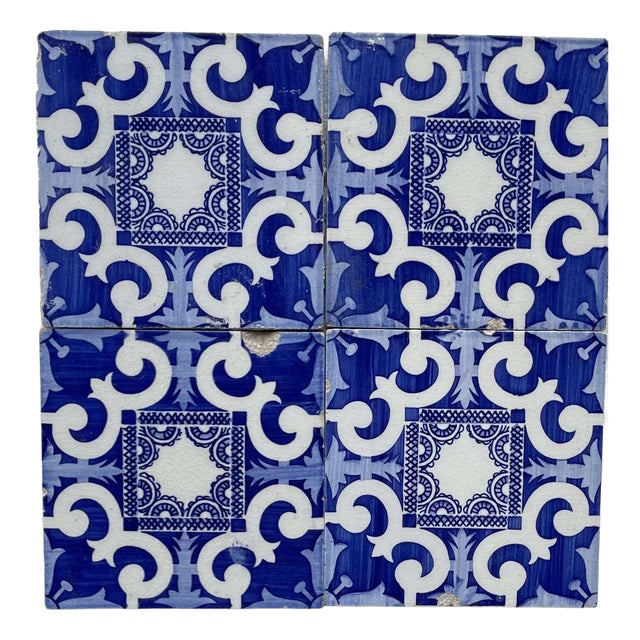 Earthenware Tiles, Set of 4 For Sale