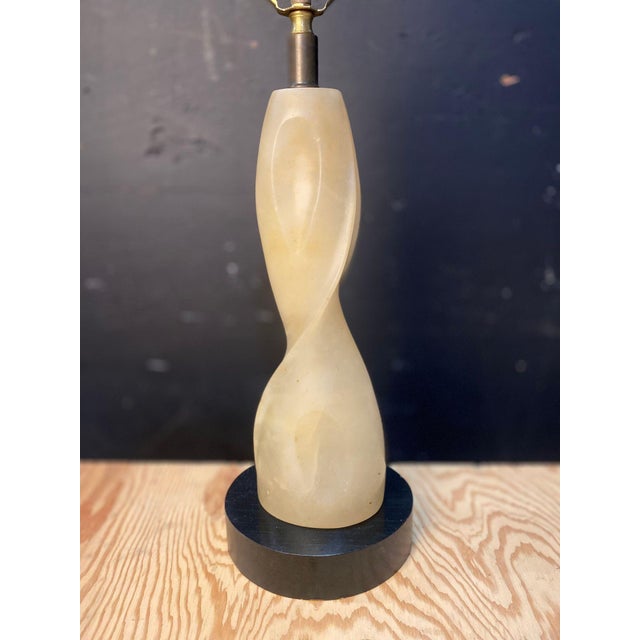 This is a lovely & elegant alabaster table lamp designed by Maurizio Tempestini and Produced in Italy in the early 1950's....