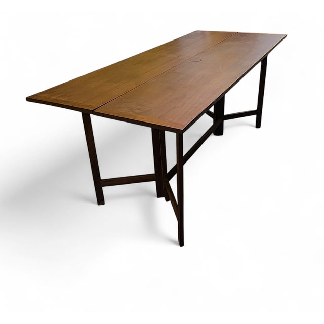 Fine Mid Century Danish Modern Teak Single Flip-Top Console Table ~ Style of Bruno Mathsson 1960s For Sale - Image 9 of 12