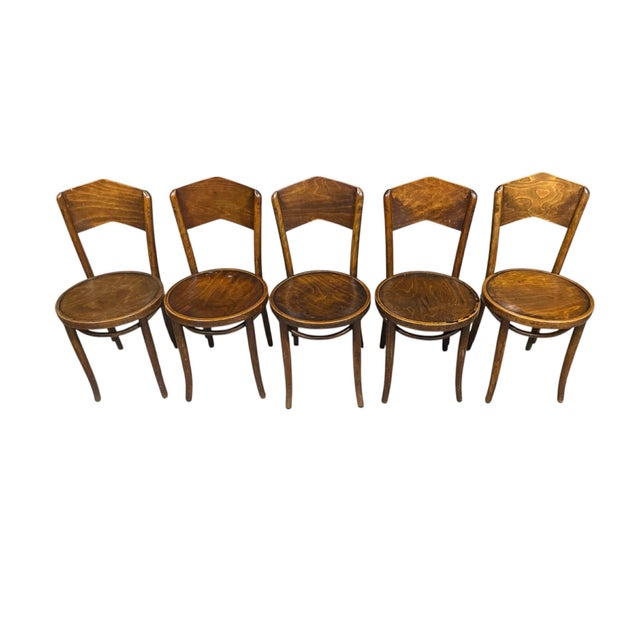 Antique John Weiss Mfg. Co. Thonet Bentwood Parlor Chairs Set of 5 For Sale - Image 11 of 11