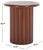 Contemporary Monka Round End Table in Walnut For Sale - Image 3 of 7